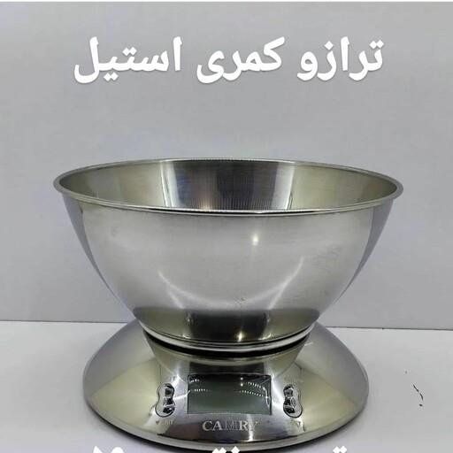 ترازو آشپزخانه استیل دیجیتال مارک معروف کمری  باطری خور